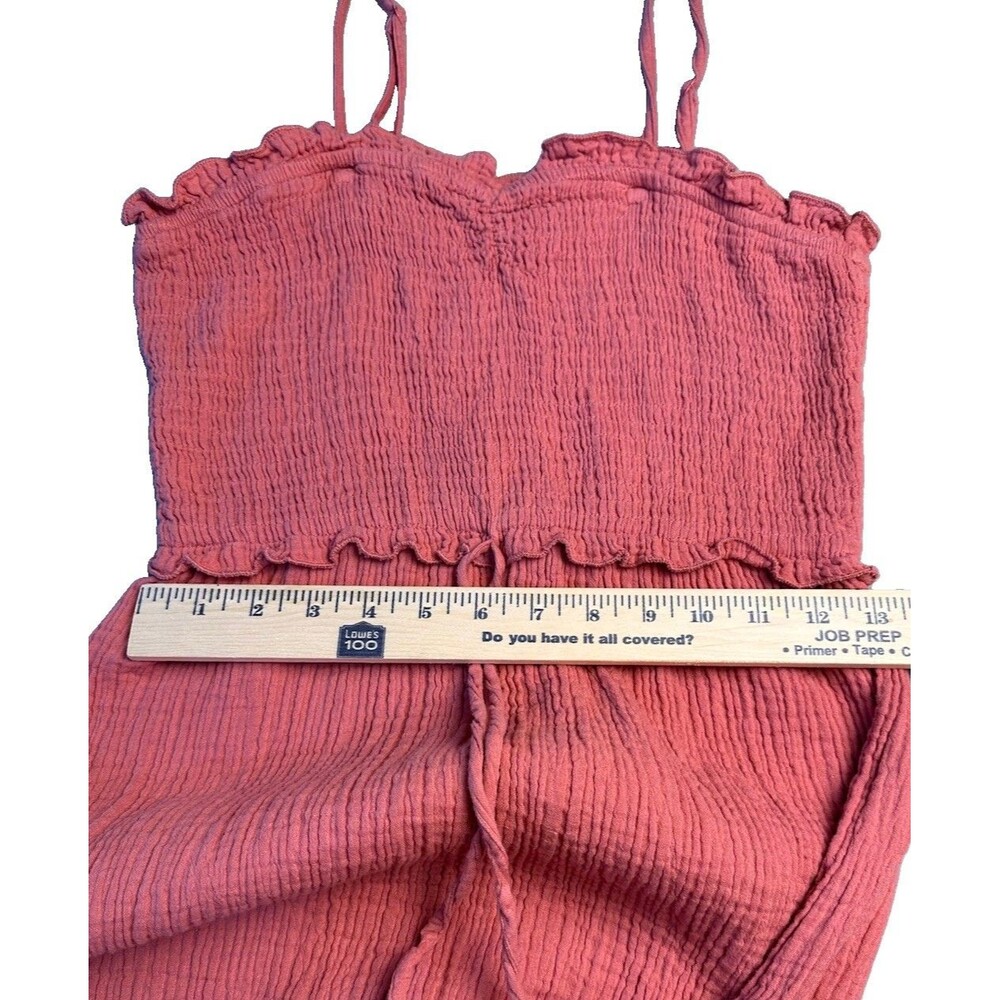 Sim & Sam Dress Pink Tiered Smocked Stretch Maxi Long Removable Straps Size XL - Picture 11 of 11